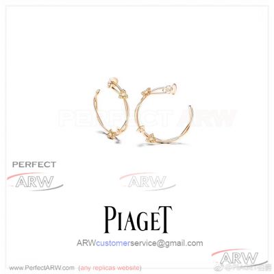 AAA Clone Piaget Jewelry - Rose Earrings In Rose Gold 